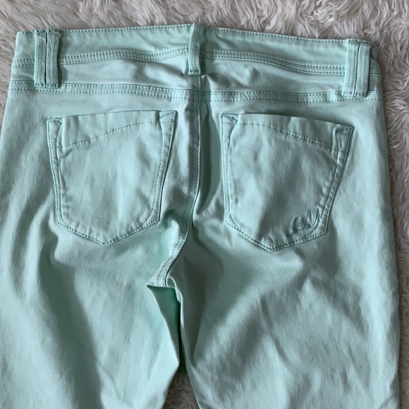 Express mint green cropped leggings jeggings 2 - Picture 5 of 11